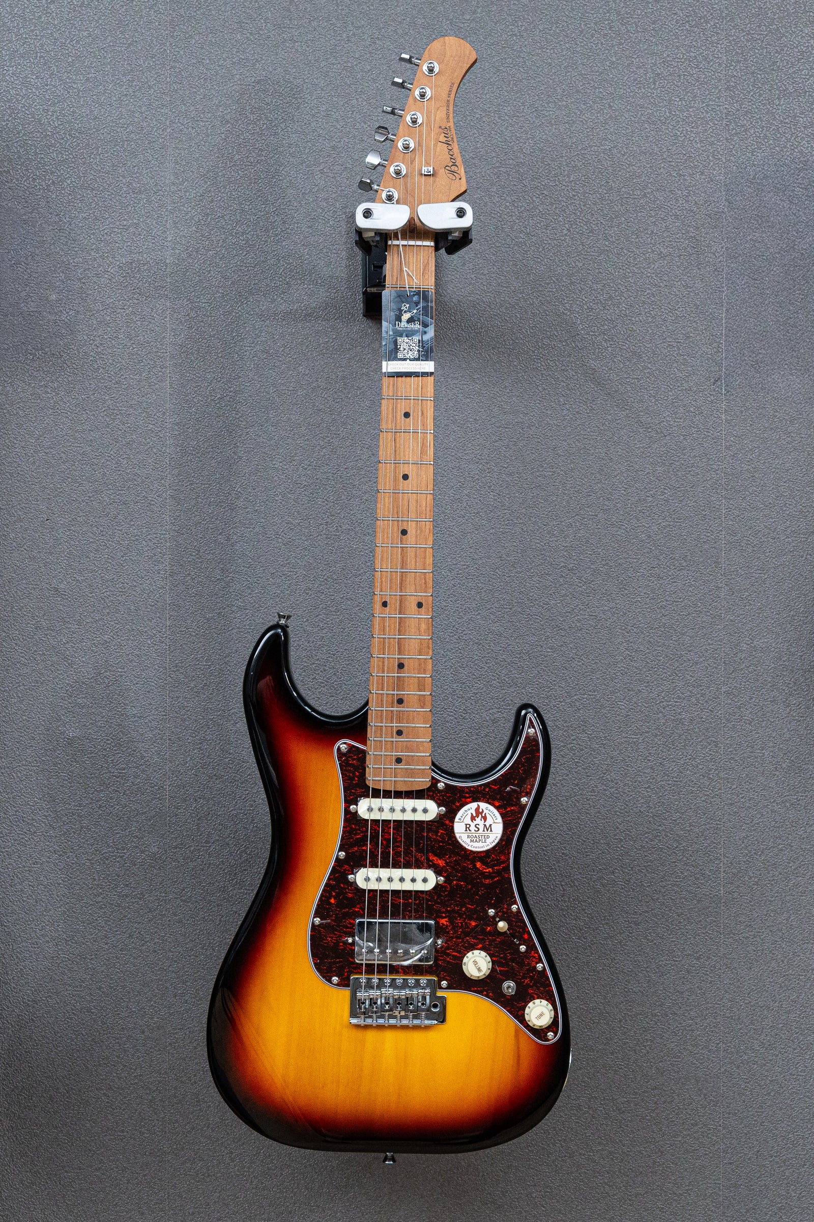 Bacchus GS-2DX RSM M 電吉他，sunset 配色，外觀與細節圖 1