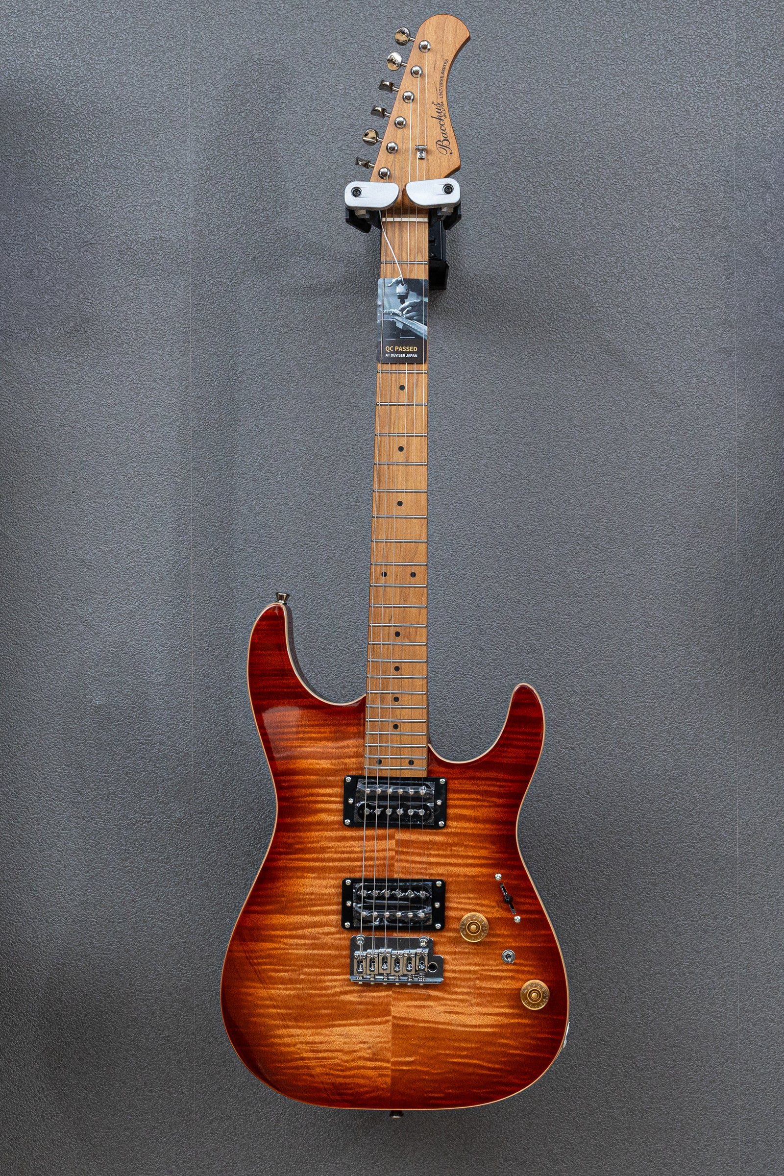Bacchus IMP24 FMH-RSM M 烤楓木琴頸 電吉他，sunset 配色，外觀與細節圖 1