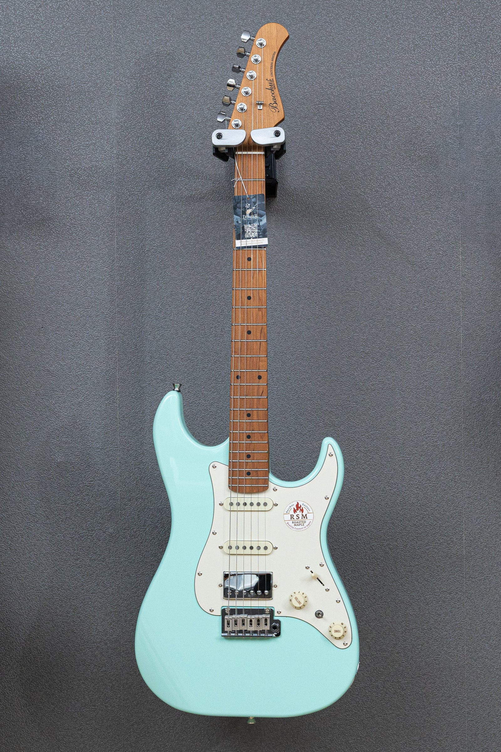 Bacchus GS-2DX RSM M 電吉他，green 配色，外觀與細節圖 1